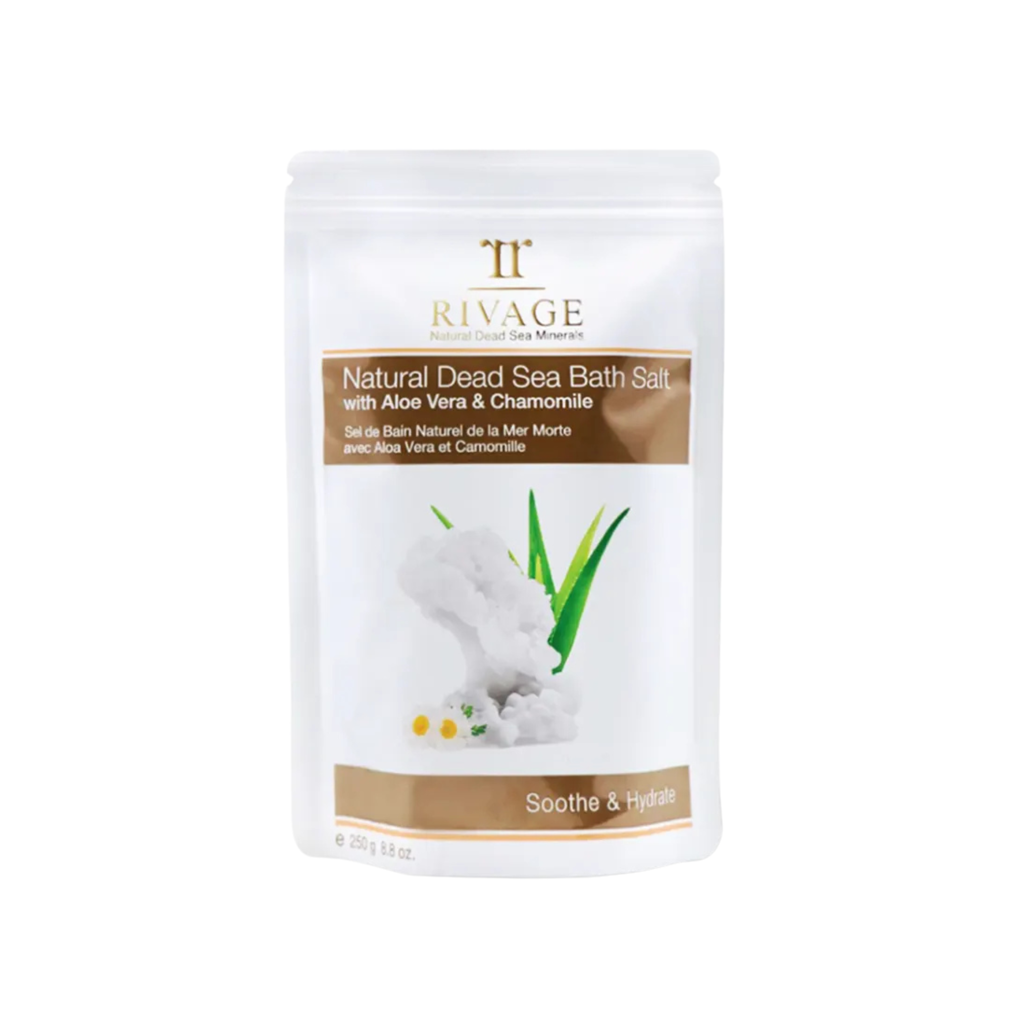 Sels de bain naturel de la mer Morte avec Aloe Vera et Camomille